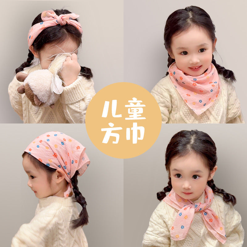 Girls' Cotton Triangle Scarf & Headscarf