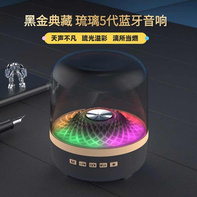 Shinco Black Gold RGB Portable Dual-Battery Bluetooth Speaker