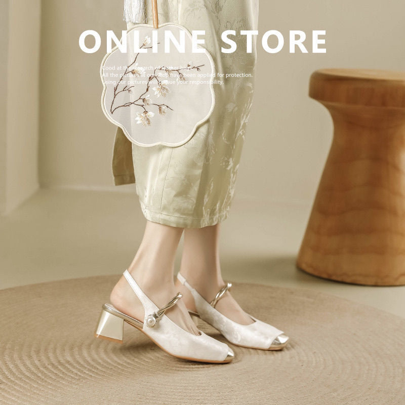 Retro Square Toe Chunky Heel Mary Jane Shoes for Women
