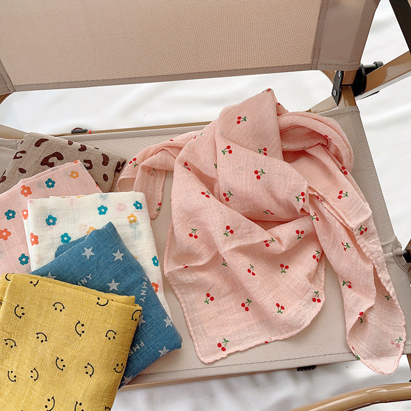 Children's Cartoon Square Scarf