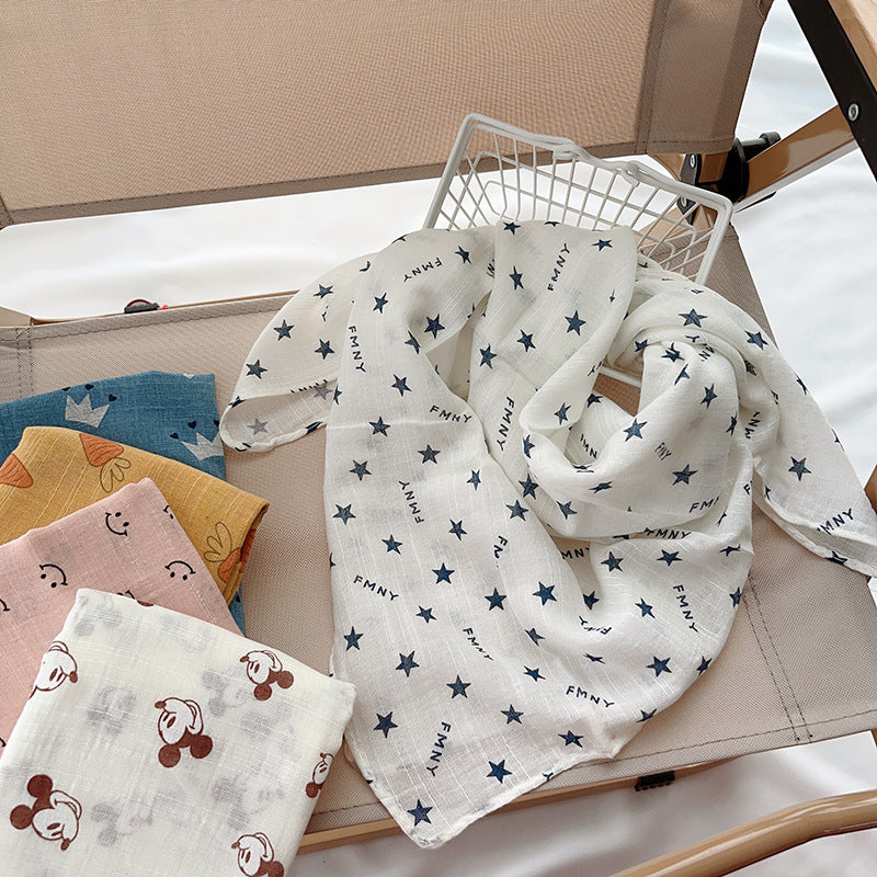 Children's Cartoon Square Scarf