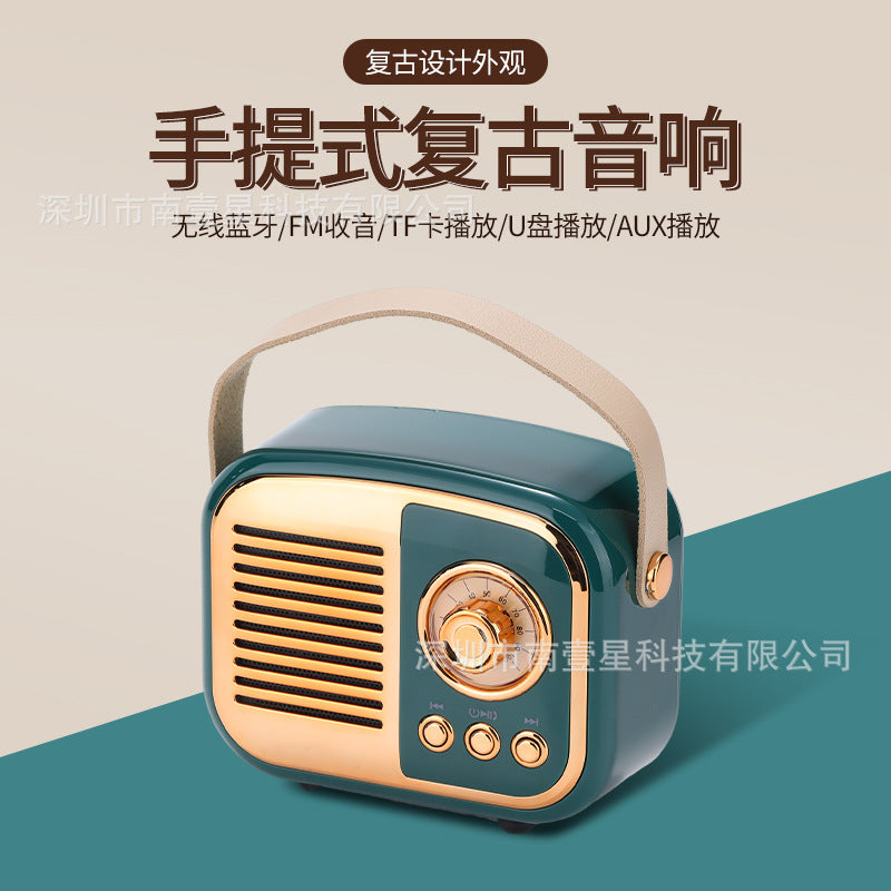 Retro Mini Bluetooth Speaker Portable Wireless Audio Radio Gift