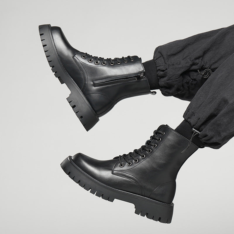 Women's Waterproof Chelsea Martin Boots with Side Zipper