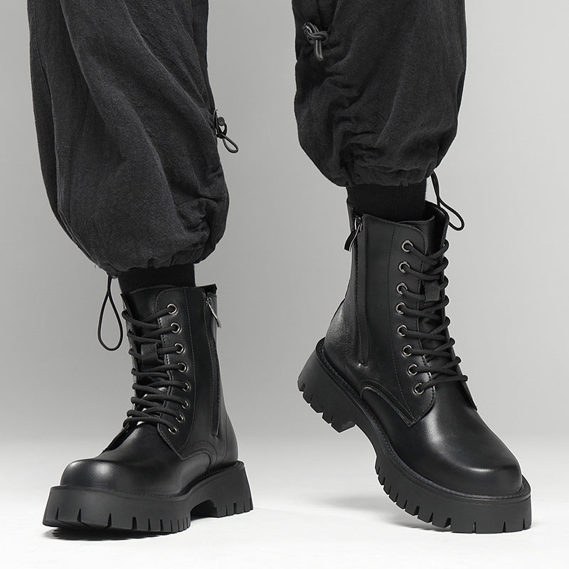 Women's Waterproof Chelsea Martin Boots with Side Zipper