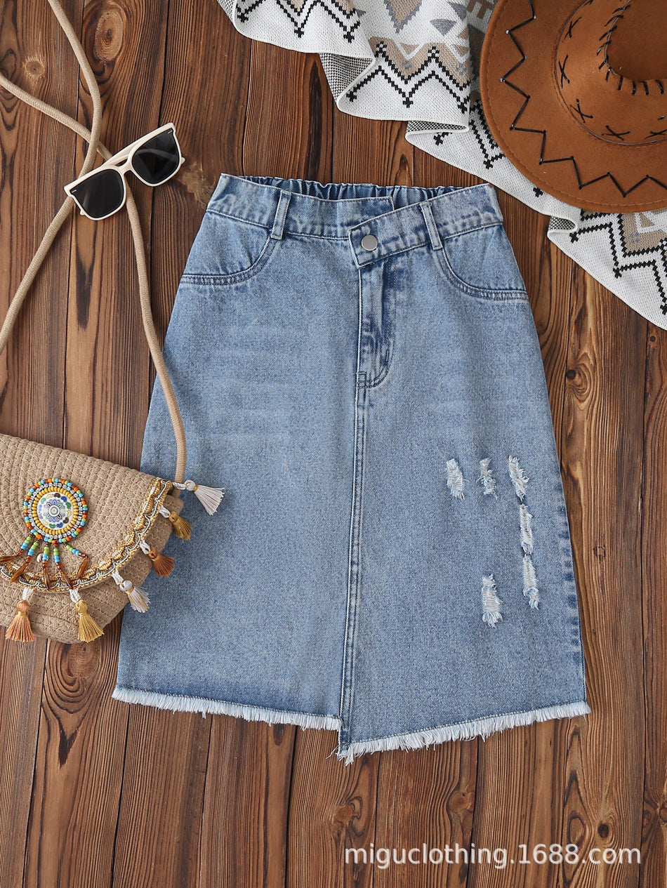 Korean College Style Short Skirt for Kids