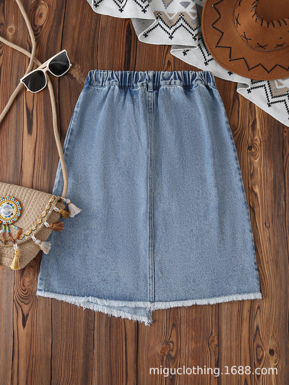 Korean College Style Short Skirt for Kids