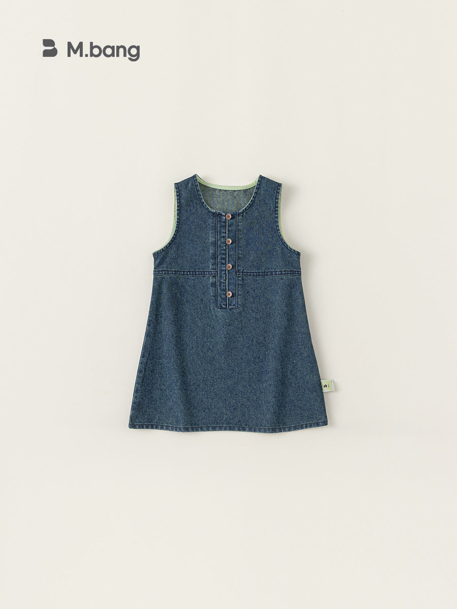 Spring & Autumn A-Line Tank Top Pinafore Dress for Kids