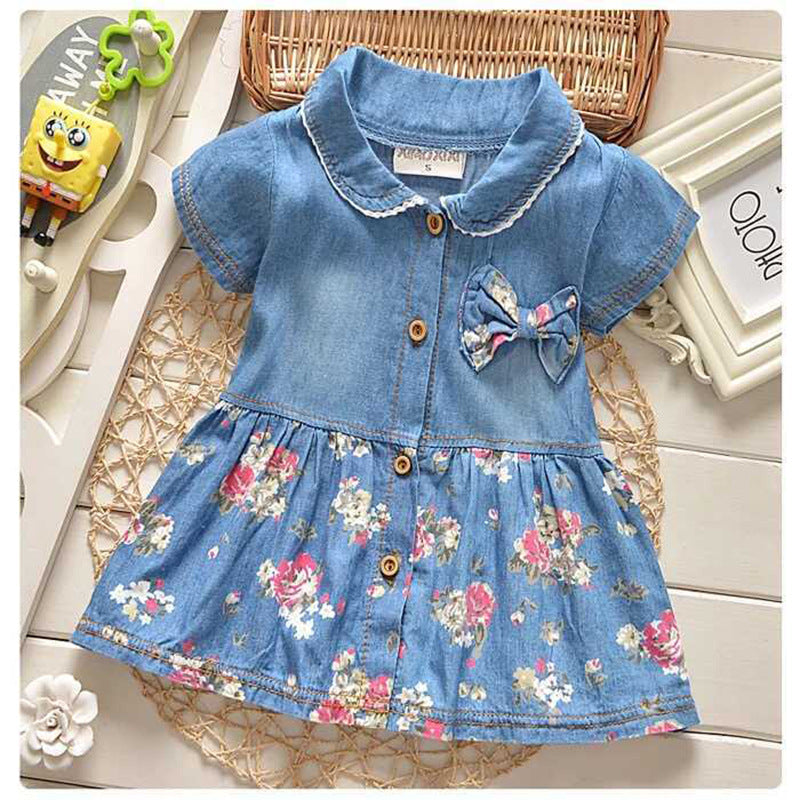 Girls' 100% Pure Cotton Light Blue Denim