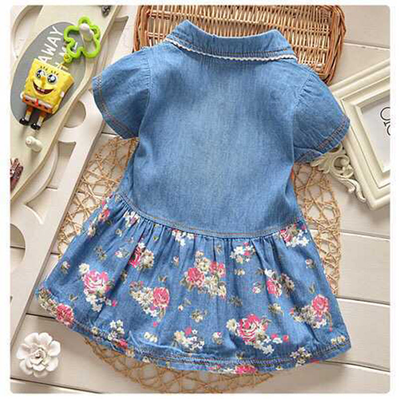 Girls' 100% Pure Cotton Light Blue Denim