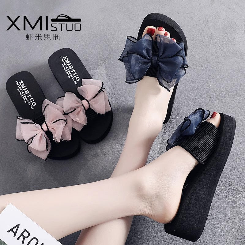 Women’s Butterfly Bow Platform Beach Sandals