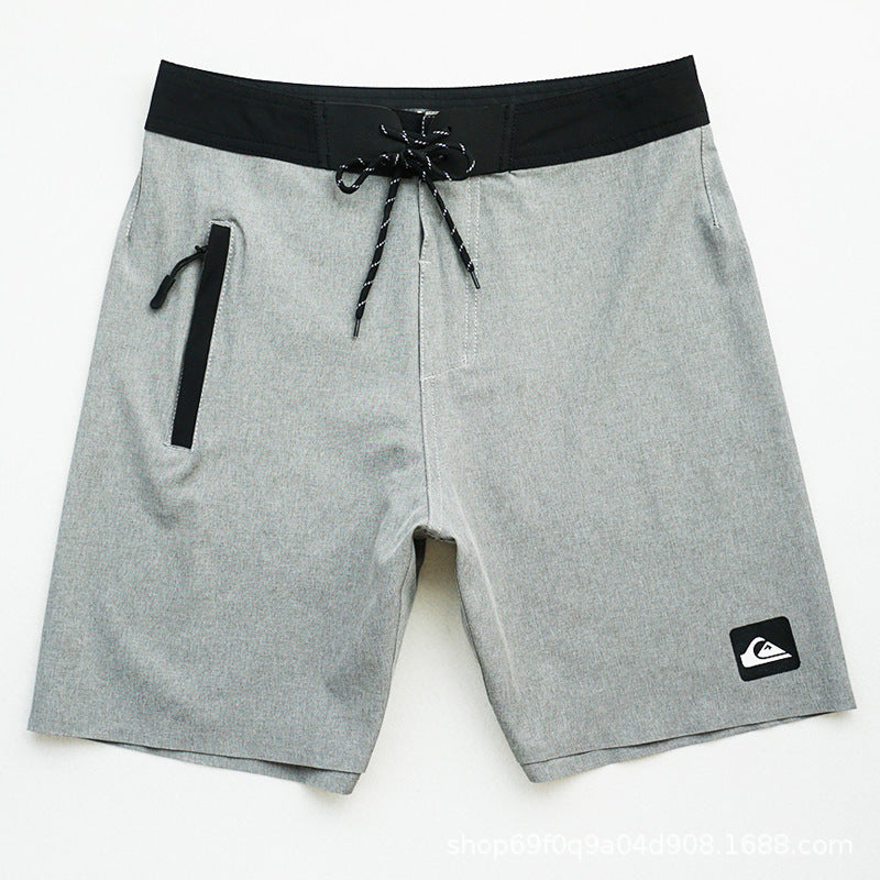 Men's High Stretch Beach Shorts, Striped Swim Trunks
