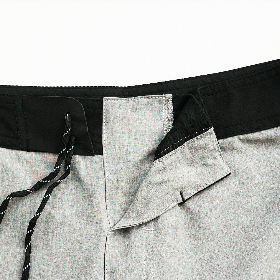Men's High Stretch Beach Shorts, Striped Swim Trunks