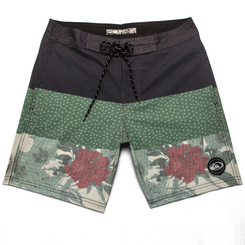 Quiksilver Men's Floral Beach Swim Trunks, Quick-Dry Stretch