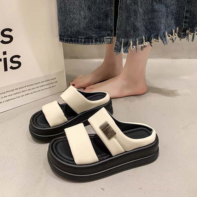Women’s Platform Thick-Soled Minimalist Slide Sandals