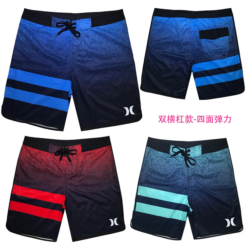 Men's Four-Way Stretch Surf Shorts, Quick-Dry Beach Pants