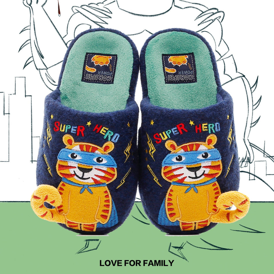 Tiger Cartoon Indoor Cotton Slippers