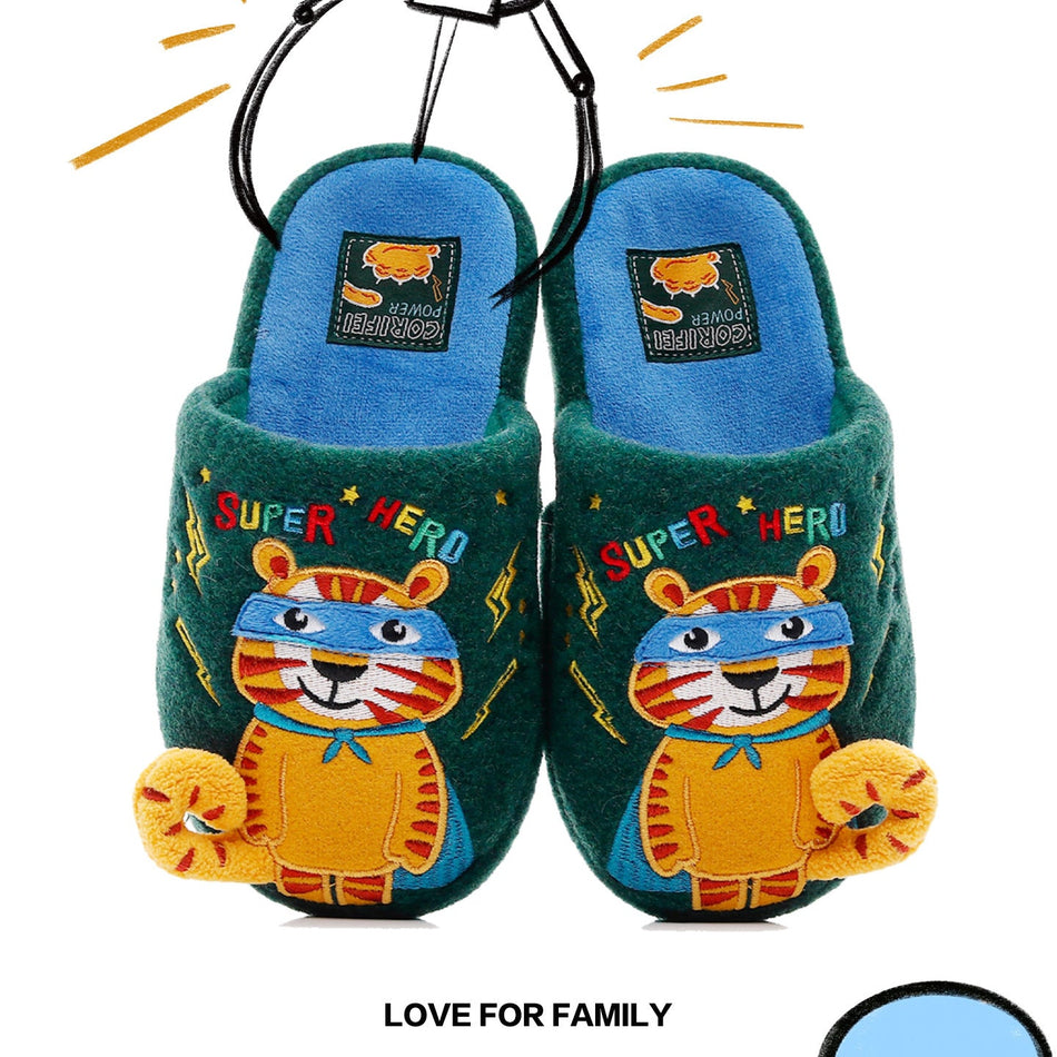 Tiger Cartoon Indoor Cotton Slippers
