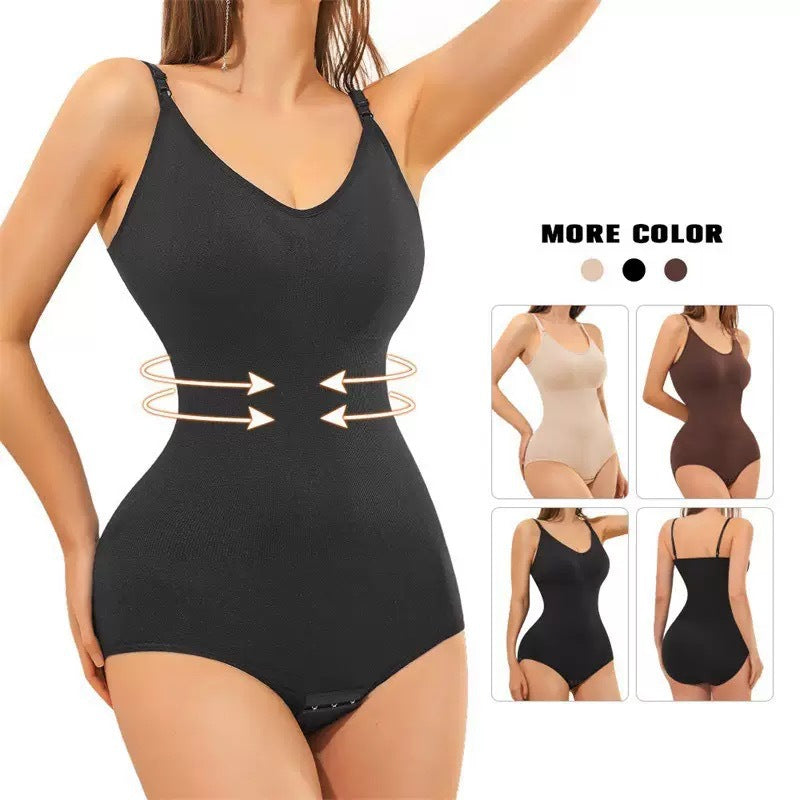 Women’s Seamless Nylon Shapewear Bodysuit with Tummy Control