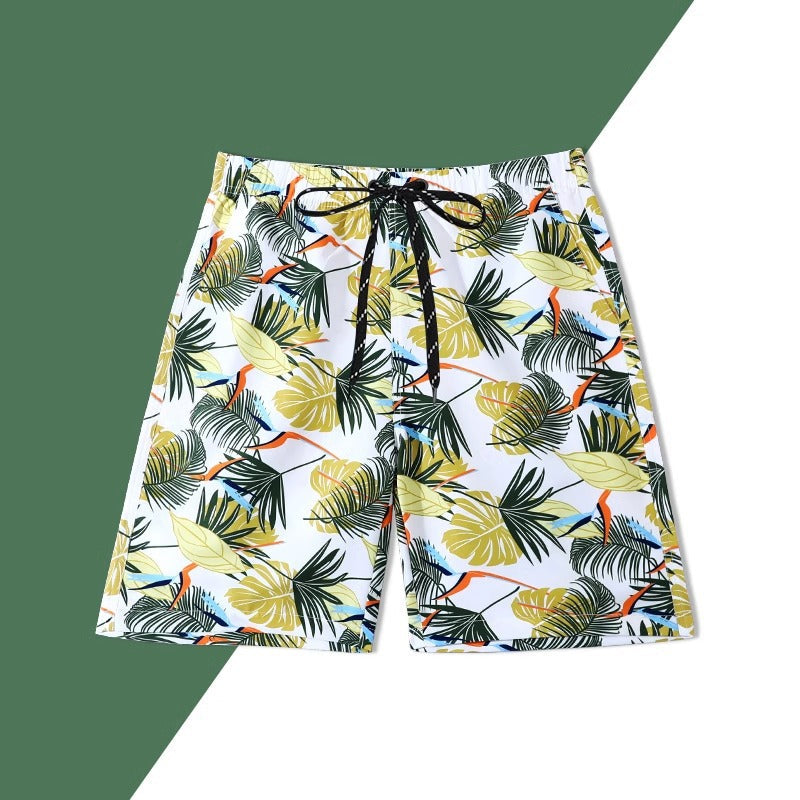 Men's Ice Silk Beach Shorts, Loose Quick-Dry Swim Trunks