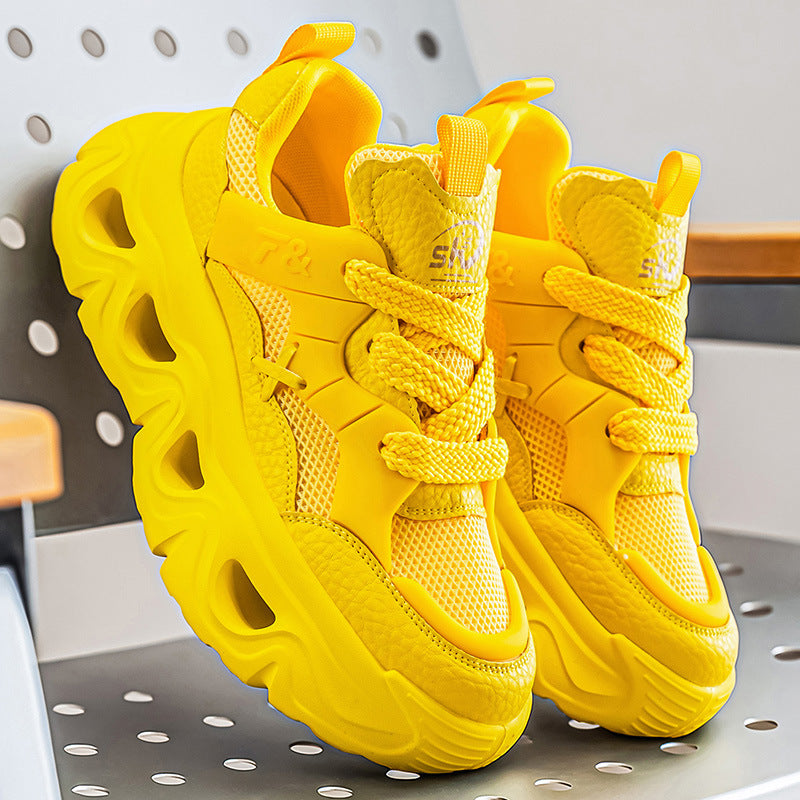 Men's Breathable Mesh Sneakers Thick Sole Lightweight Casual