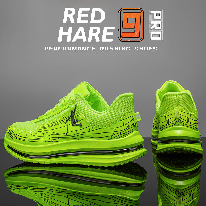 Men's Thick Sole Mesh Running Shoes Shock Absorbing Casual Sports
