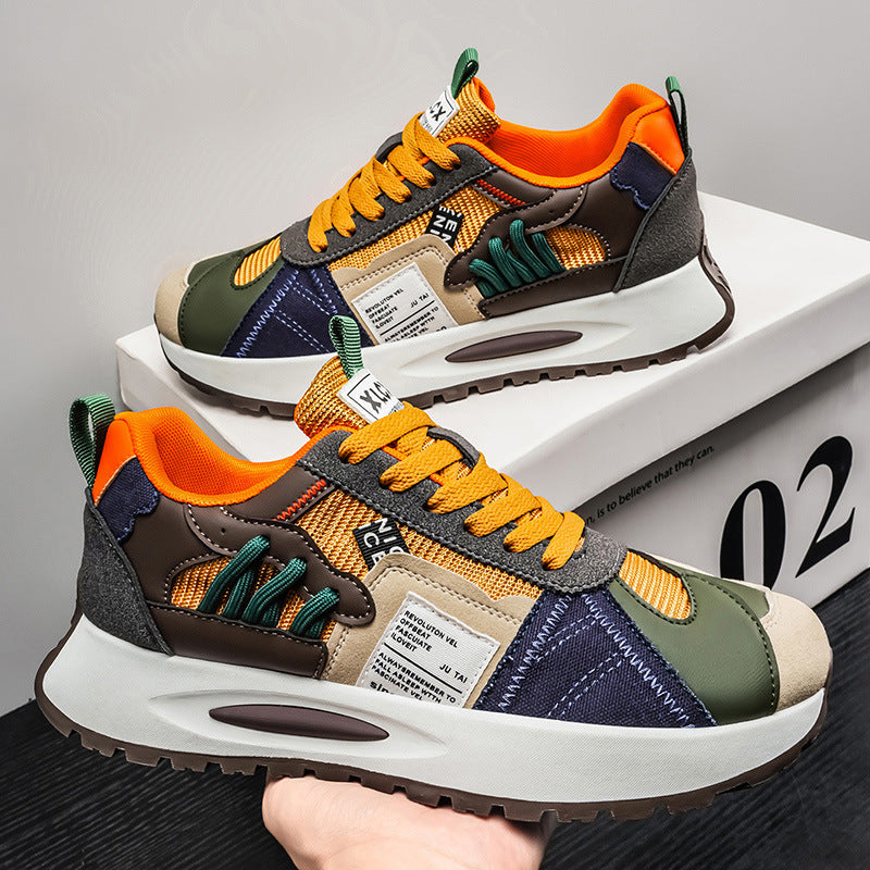 Men's Platform Dad Sneakers Heightened Waffle Casual Running
