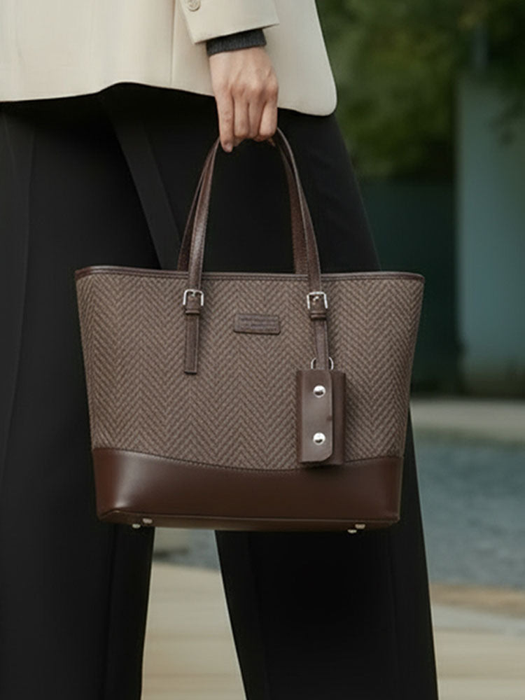 Large Capacity PU Tote Shoulder Bag for Women