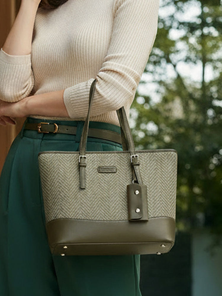 Large Capacity PU Tote Shoulder Bag for Women