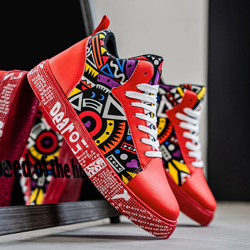 Men's High-Top Canvas Sneakers Large Size