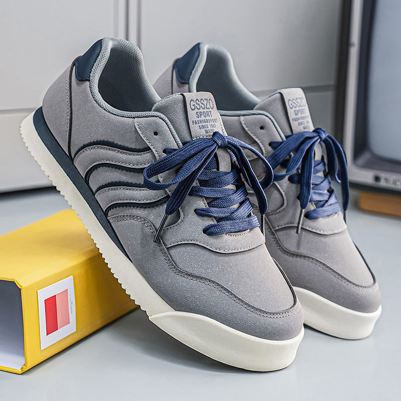 Men's Leather Running Shoes Soft Sole Non-Slip Shock Absorbing