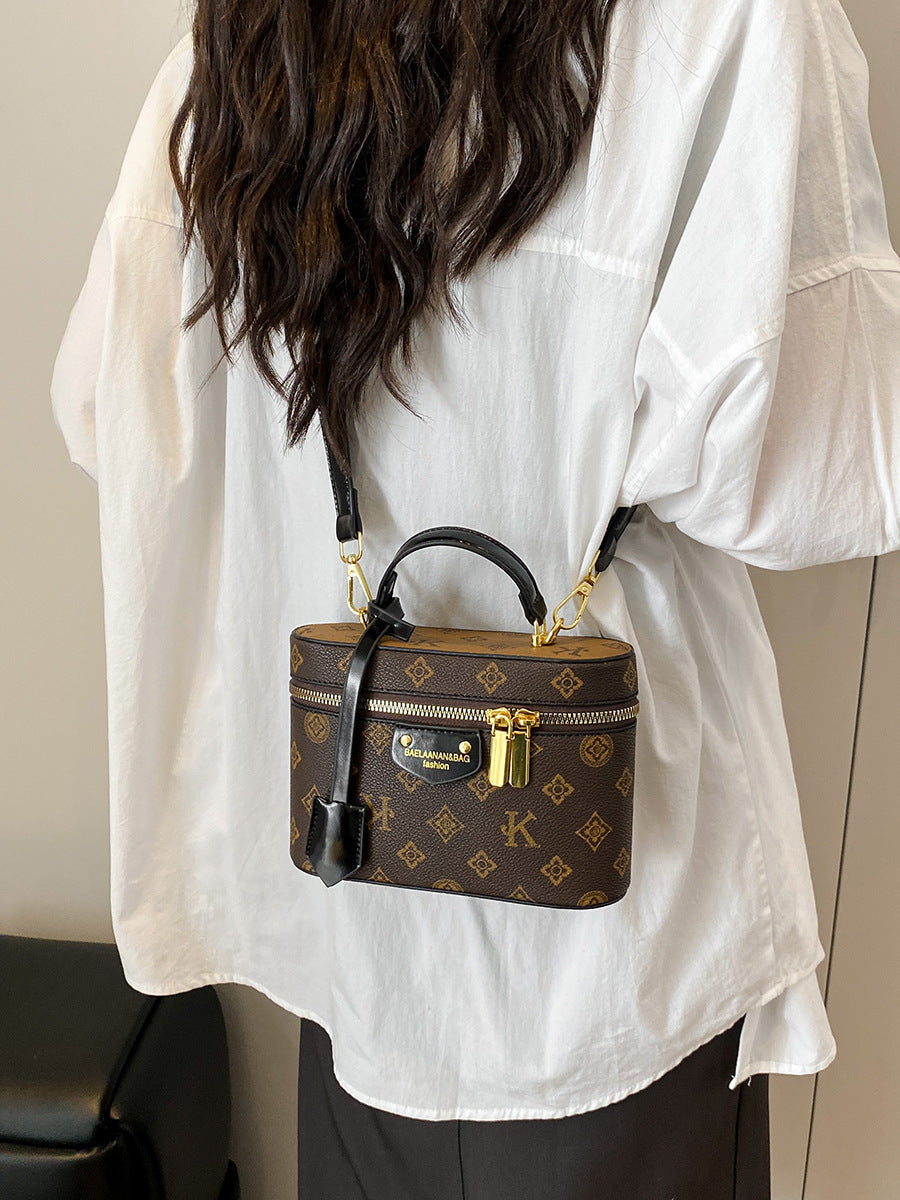Women's Retro PU Box Chain Small Square Shoulder Bag