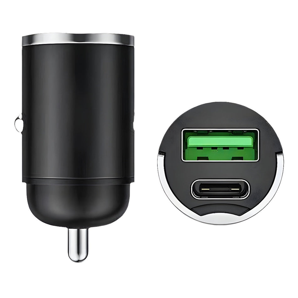 Mini Pull-Tab Dual-Port Fast Car Charger