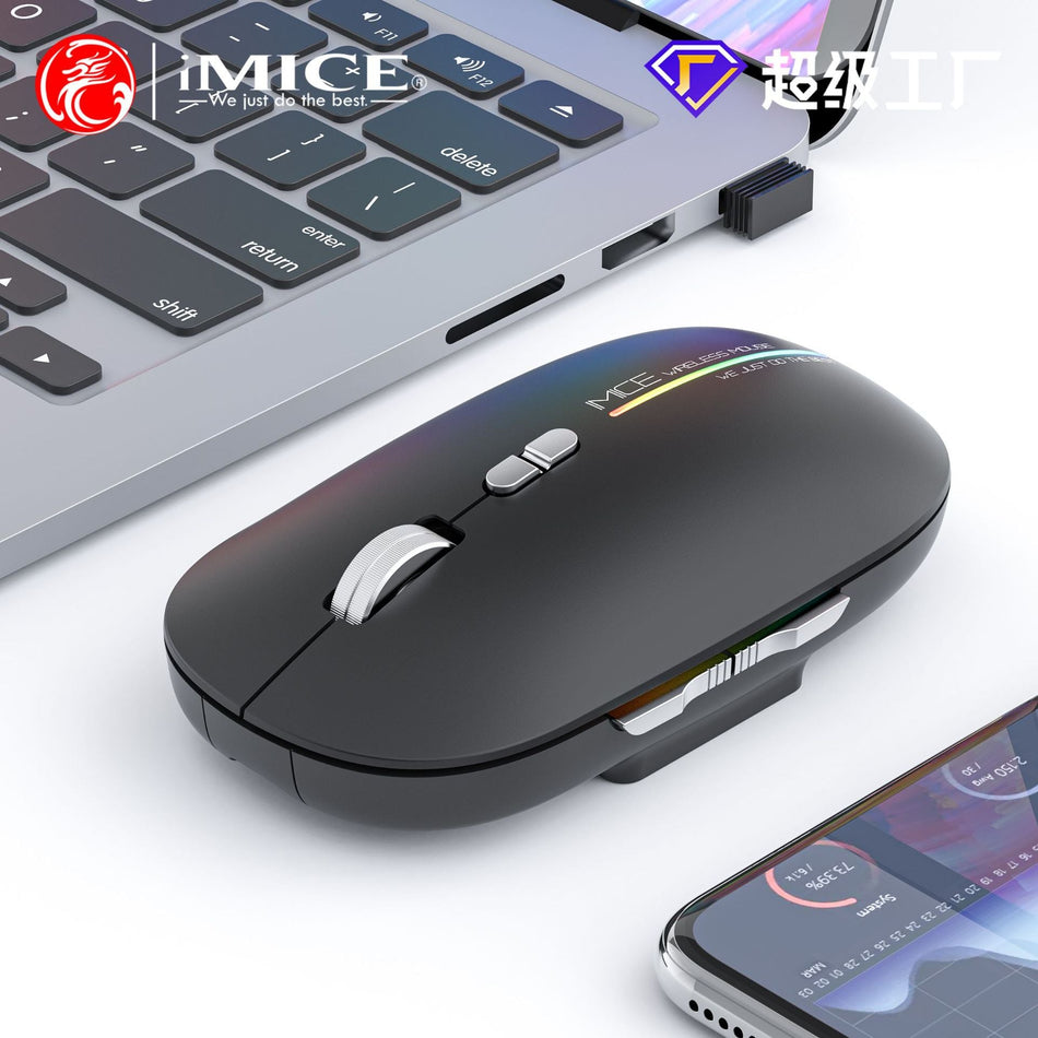 Imice Bluetooth Dual-Mode 7-Button Wireless Gaming Mouse Type-C