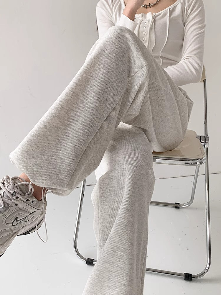 Women's Fleece-Lined High-Waist Straight-Leg Jogger Pants