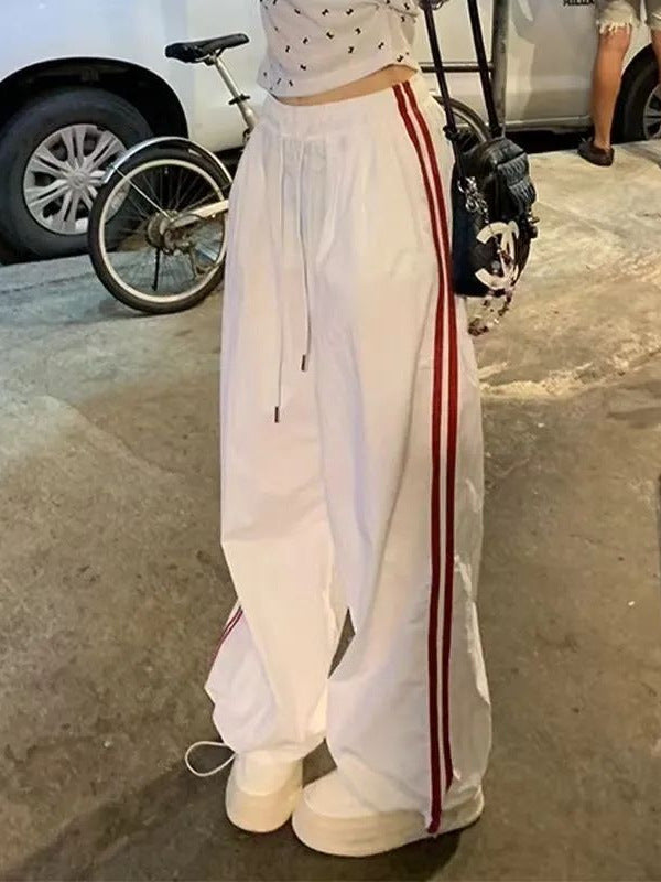 Women’s High-Waisted Wide-Leg Sports Casual Pants