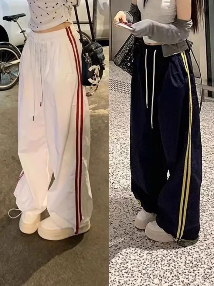 Women’s High-Waisted Wide-Leg Sports Casual Pants