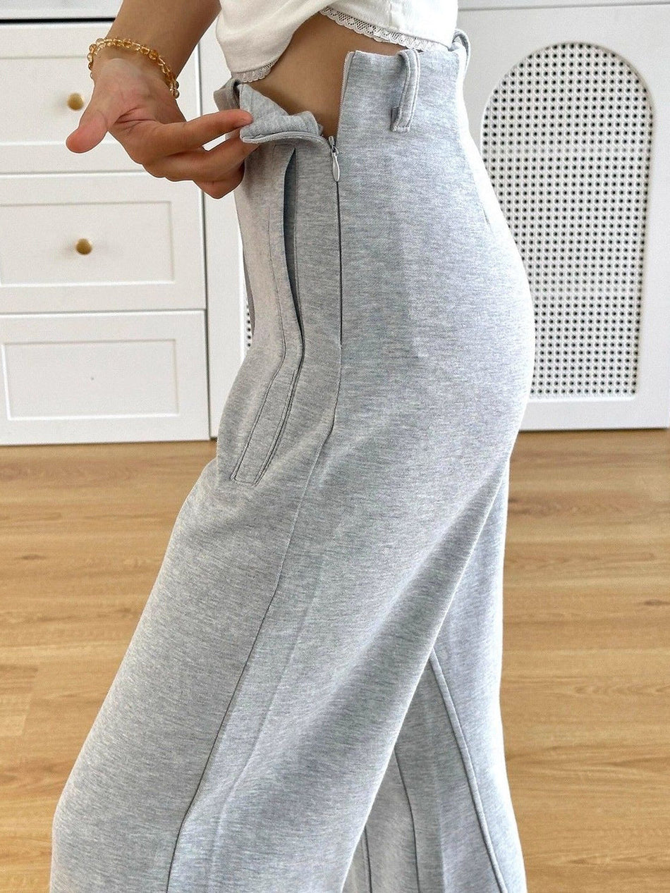 Women’s Low-Waist Flared Wide-Leg Casual Pants