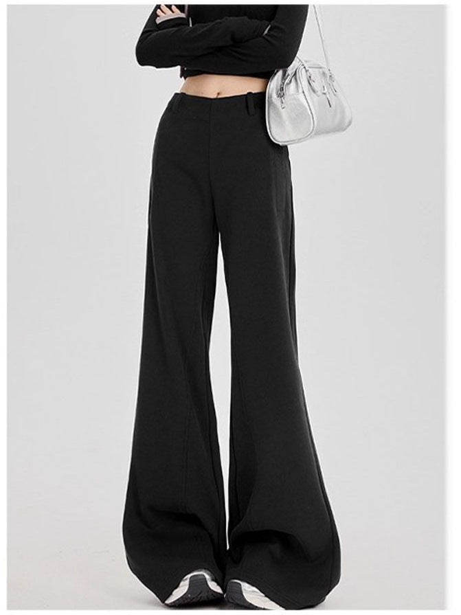 Women’s Low-Waist Flared Wide-Leg Casual Pants
