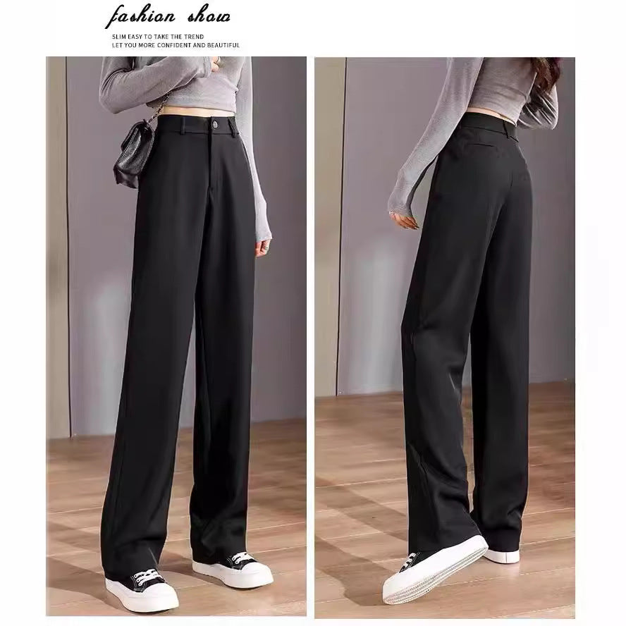 Women’s High-Waisted Straight-Leg Tailored Suit Pants