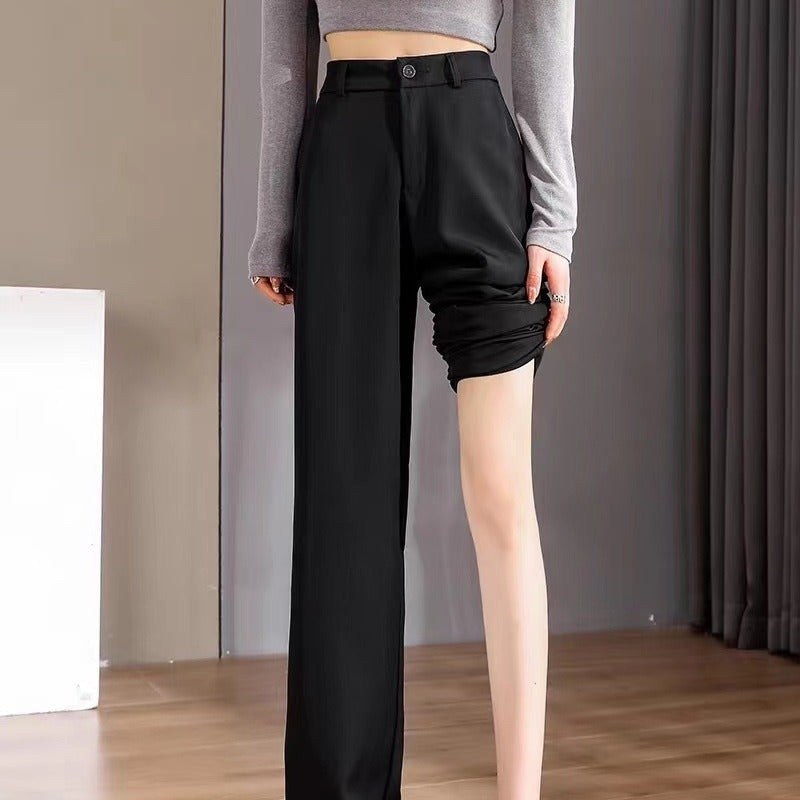 Women’s High-Waisted Straight-Leg Tailored Suit Pants