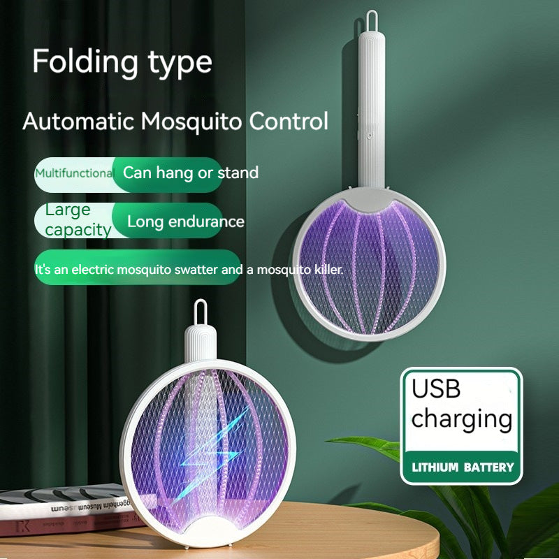 2-in-1  Rechargeable Household Bug Zapper Racket