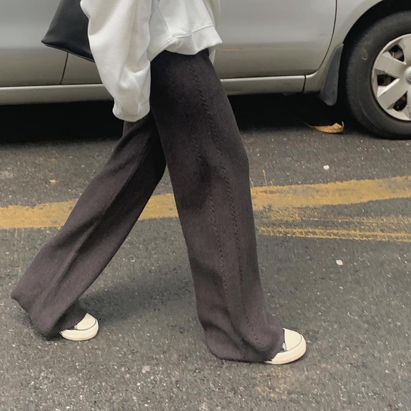 Women’s High-Waisted Knit Wide-Leg Casual Pants