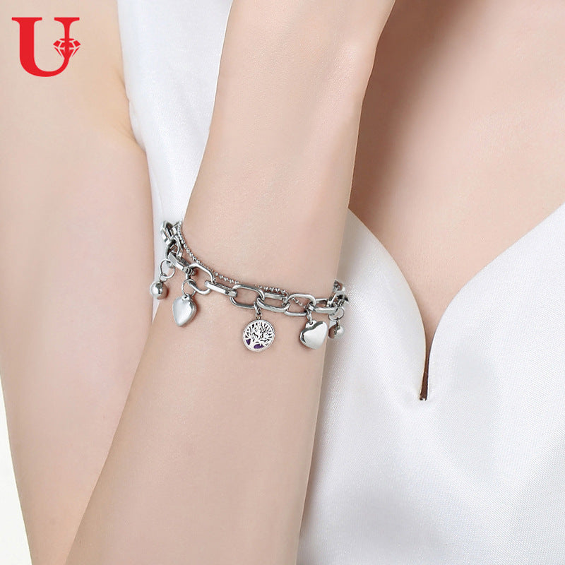Titanium Steel Aromatherapy Bracelet