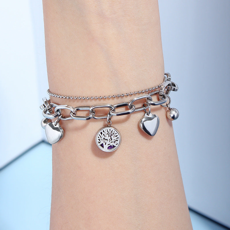 Titanium Steel Aromatherapy Bracelet