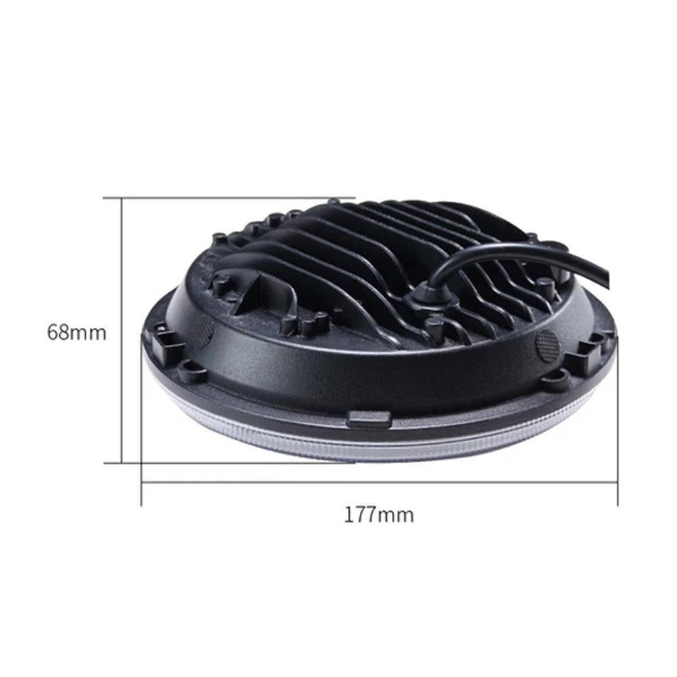 7-Inch Skull RGB LED Headlight