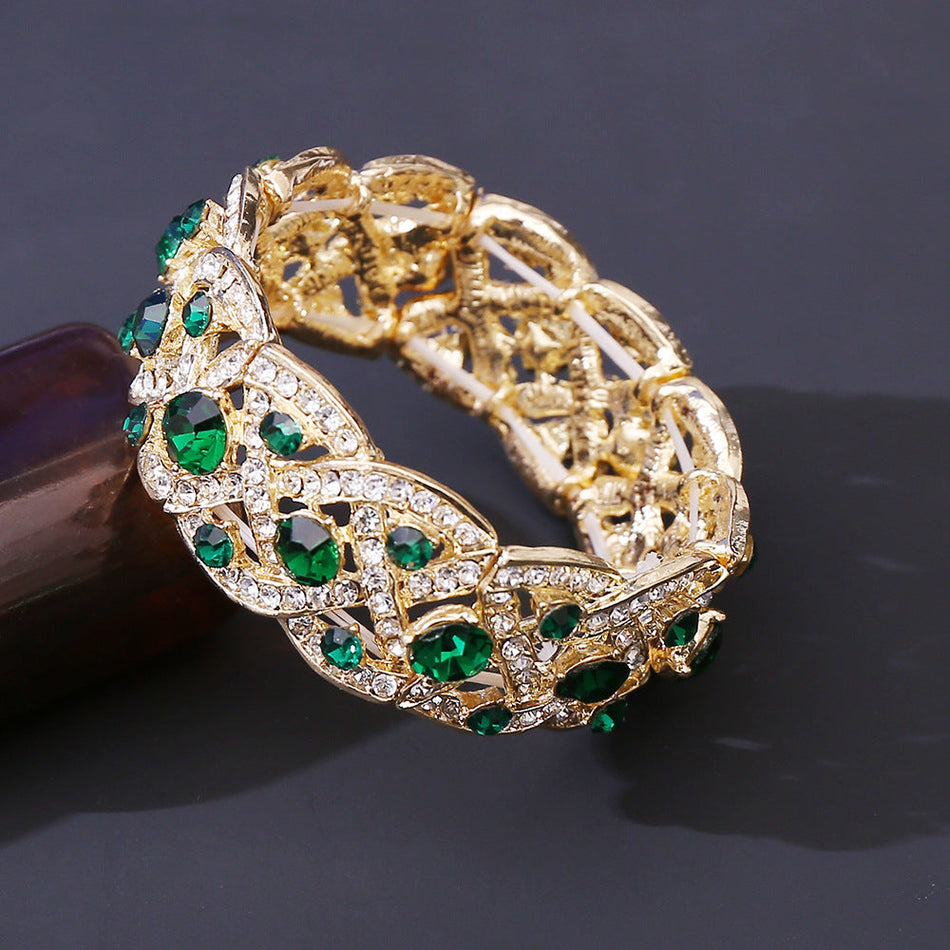 Handmade Crystal Stretch Bridal Bracelet