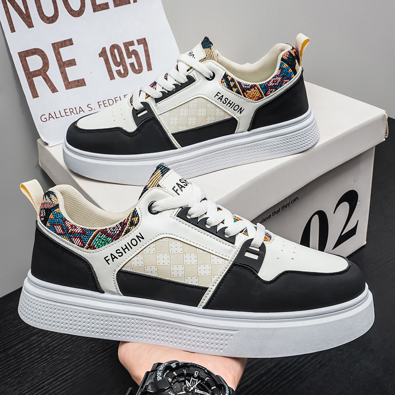 Men's White Sports Sneakers Trendy Casual Versatile Fashion Shoes