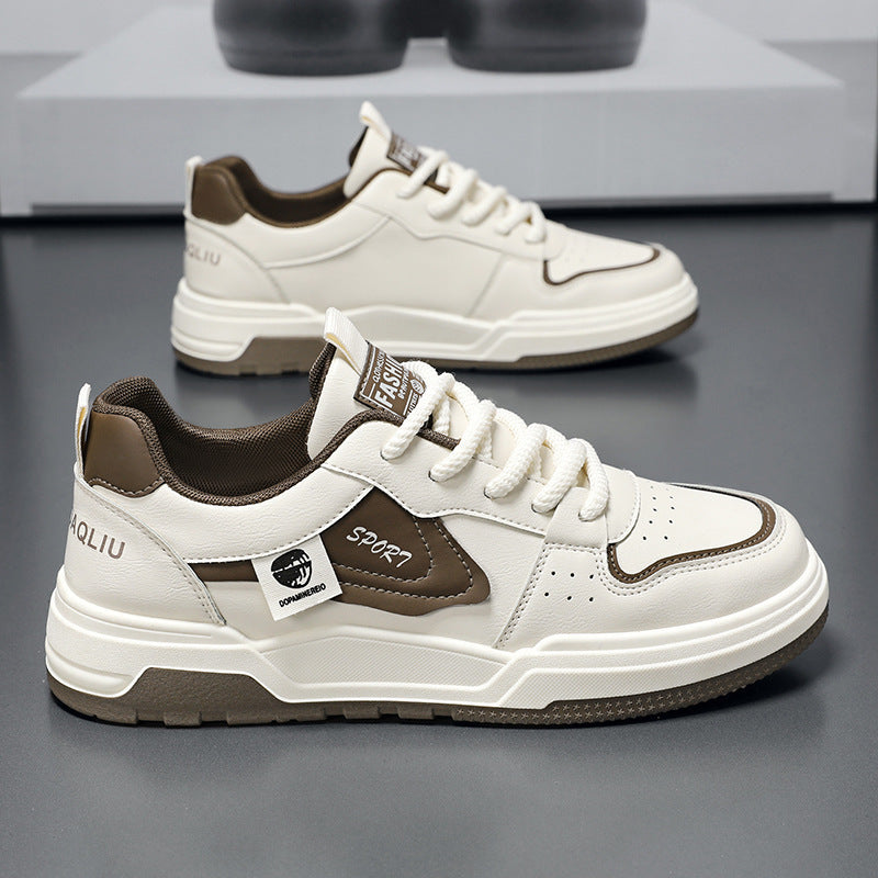 Men's Korean Style White Sneakers Breathable Sports Casual Shoes