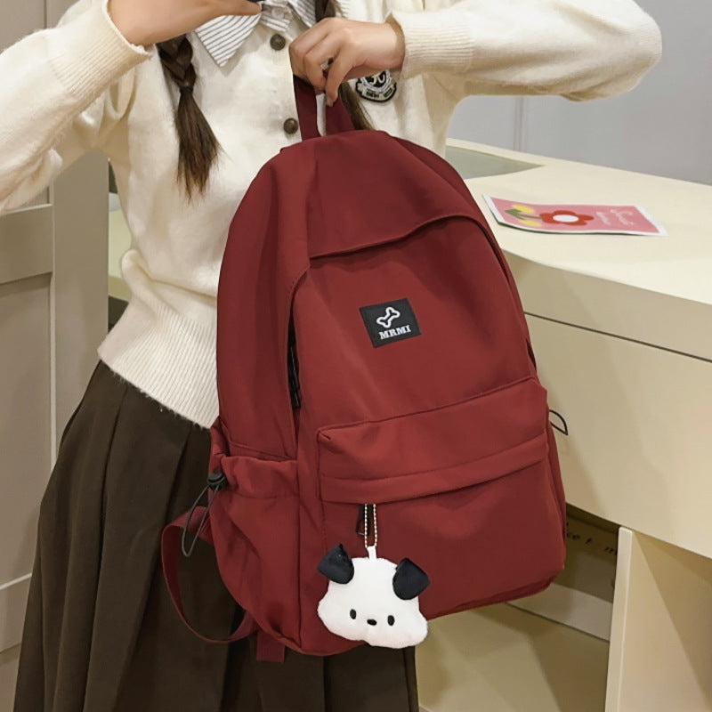 Women's Large-Capacity Nylon College Backpack