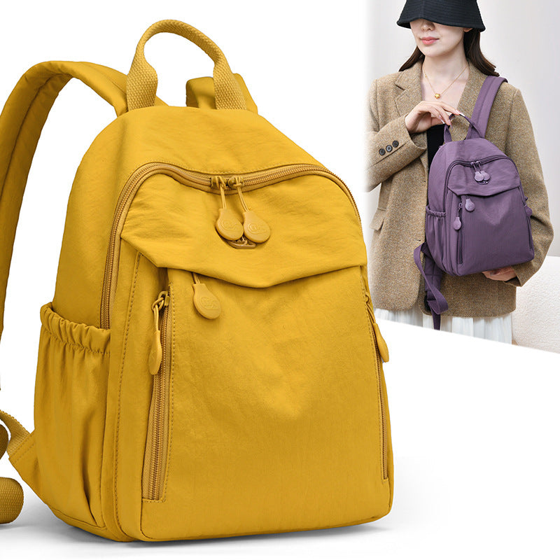 Women's Waterproof Multi-Pocket Nylon Backpack